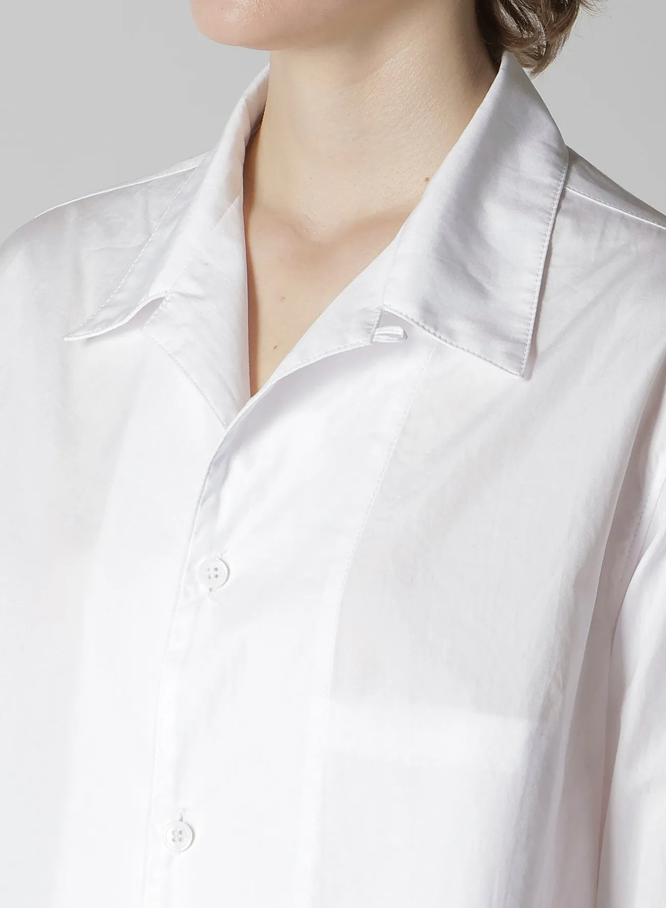 100/2 BROAD OPEN COLLAR SHIRT sold by Yohji Yamamoto product image thumbnail 5