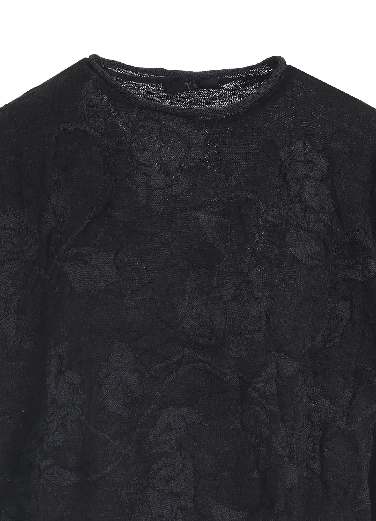 BIG FLOWER WRINKLED BIG KNIT PULLOVER sold by Yohji Yamamoto product image thumbnail 5