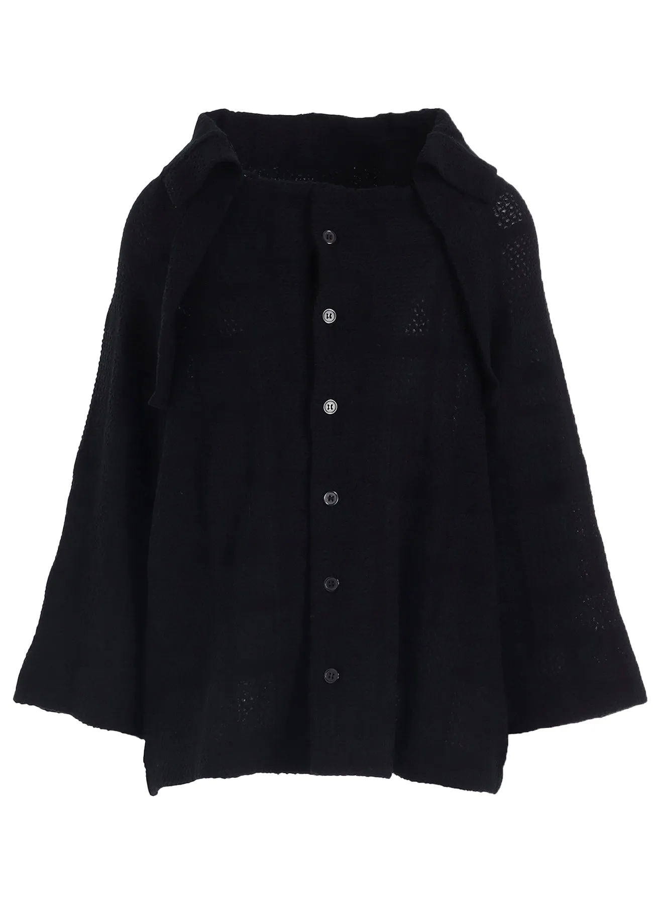 GEOMETRIC SHEER JQ COLLARED RAGLAN CD sold by Yohji Yamamoto product image thumbnail 2