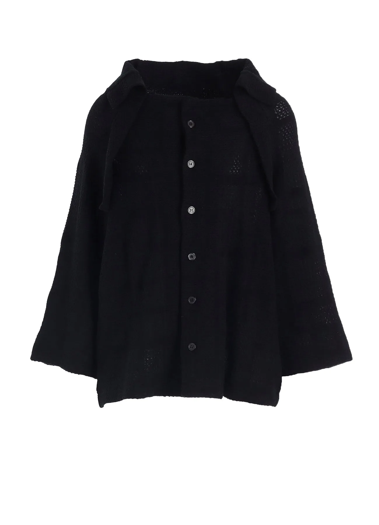 GEOMETRIC SHEER JQ COLLARED RAGLAN CD sold by Yohji Yamamoto