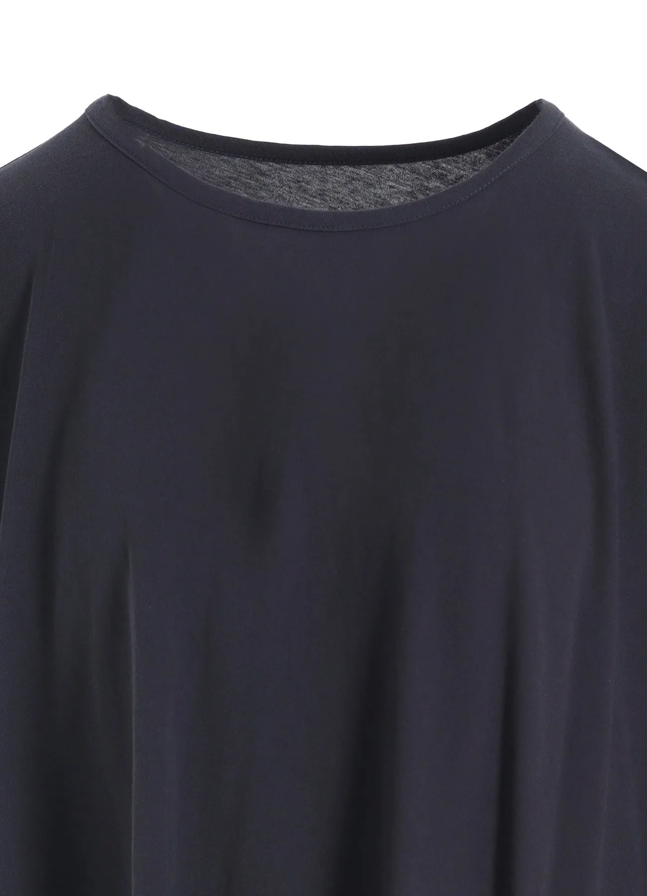 HARD-TWISTED JERSEY ASYMMETRIC ROUND NECK T sold by Yohji Yamamoto product image thumbnail 5