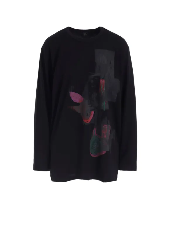 FRUIT PRINT GRAPHIC LONG SLEEVE T sold by Yohji Yamamoto