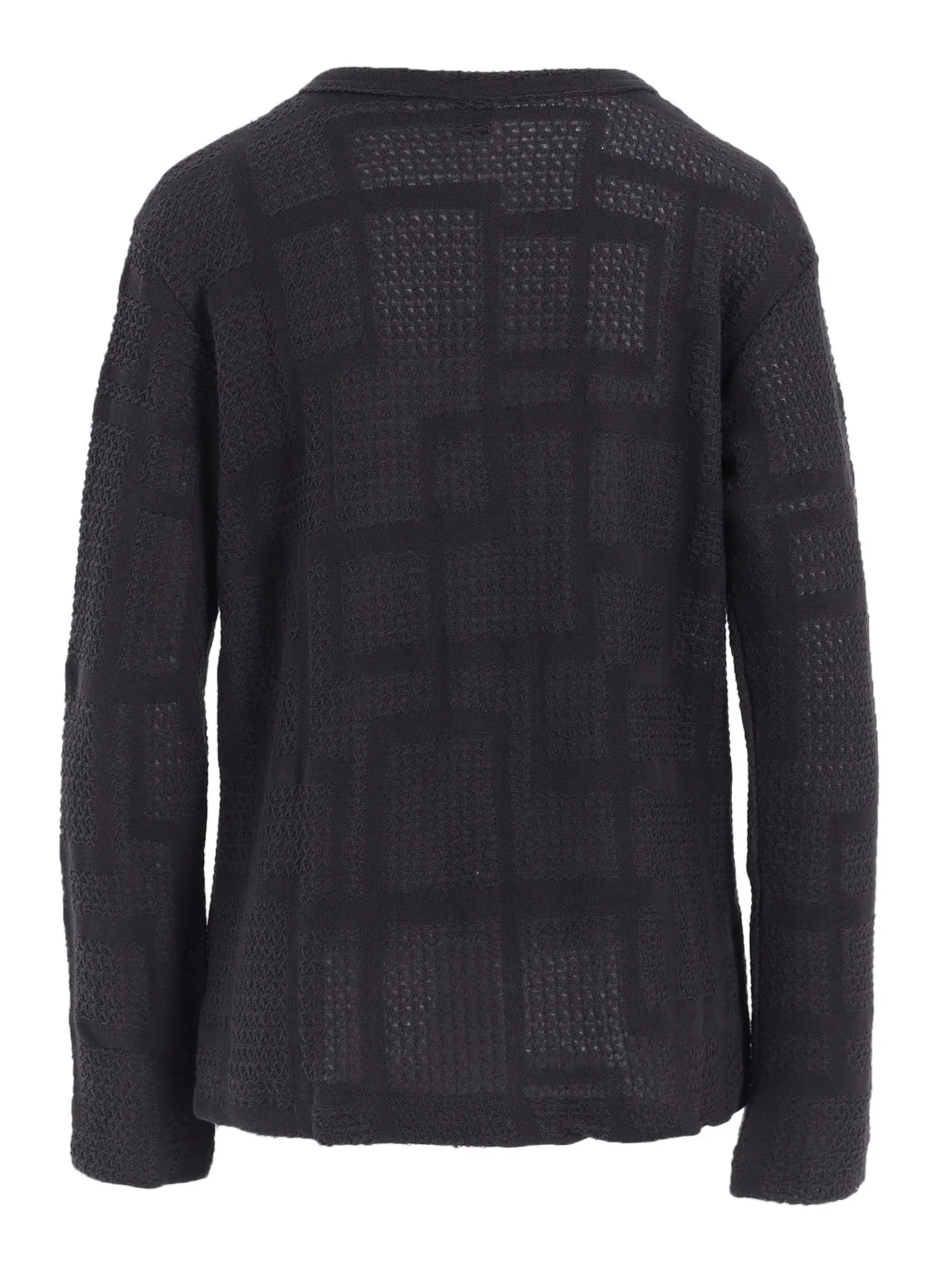 GEOMETRIC SHEER JQ ROUND NECK LONG CARDIGAN sold by Yohji Yamamoto product image thumbnail 4