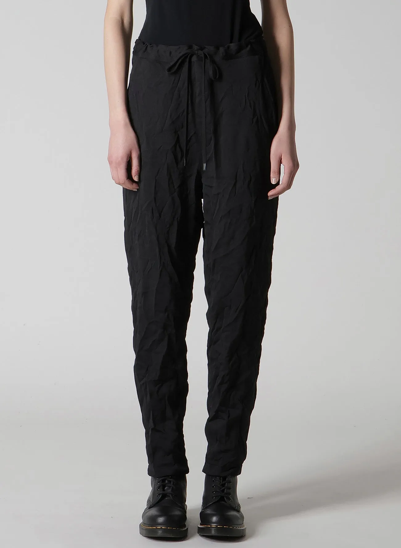 WRINKLE-EFFECT TAPERED PANTS sold by Yohji Yamamoto product image thumbnail 4