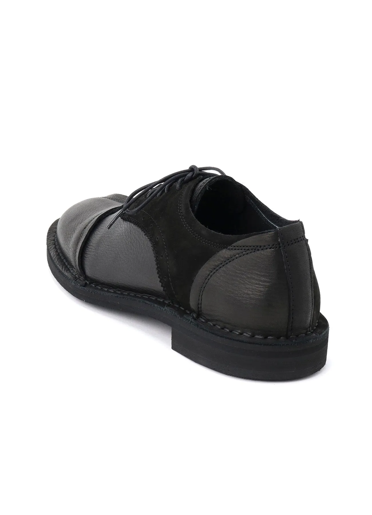 RAW-EDGE LEATHER DERBY SHOES sold by Yohji Yamamoto product image thumbnail 4