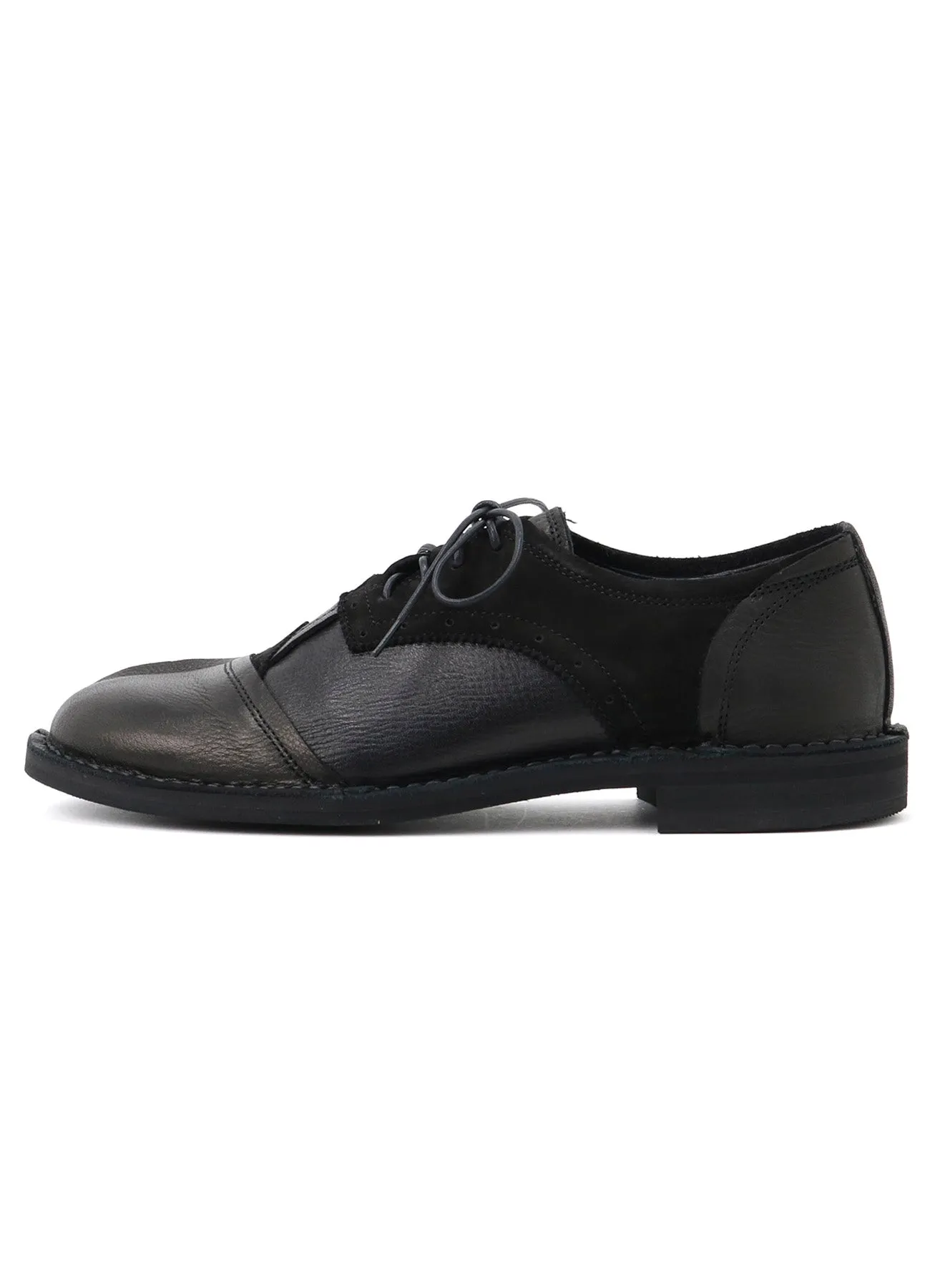 RAW-EDGE LEATHER DERBY SHOES sold by Yohji Yamamoto product image thumbnail 3