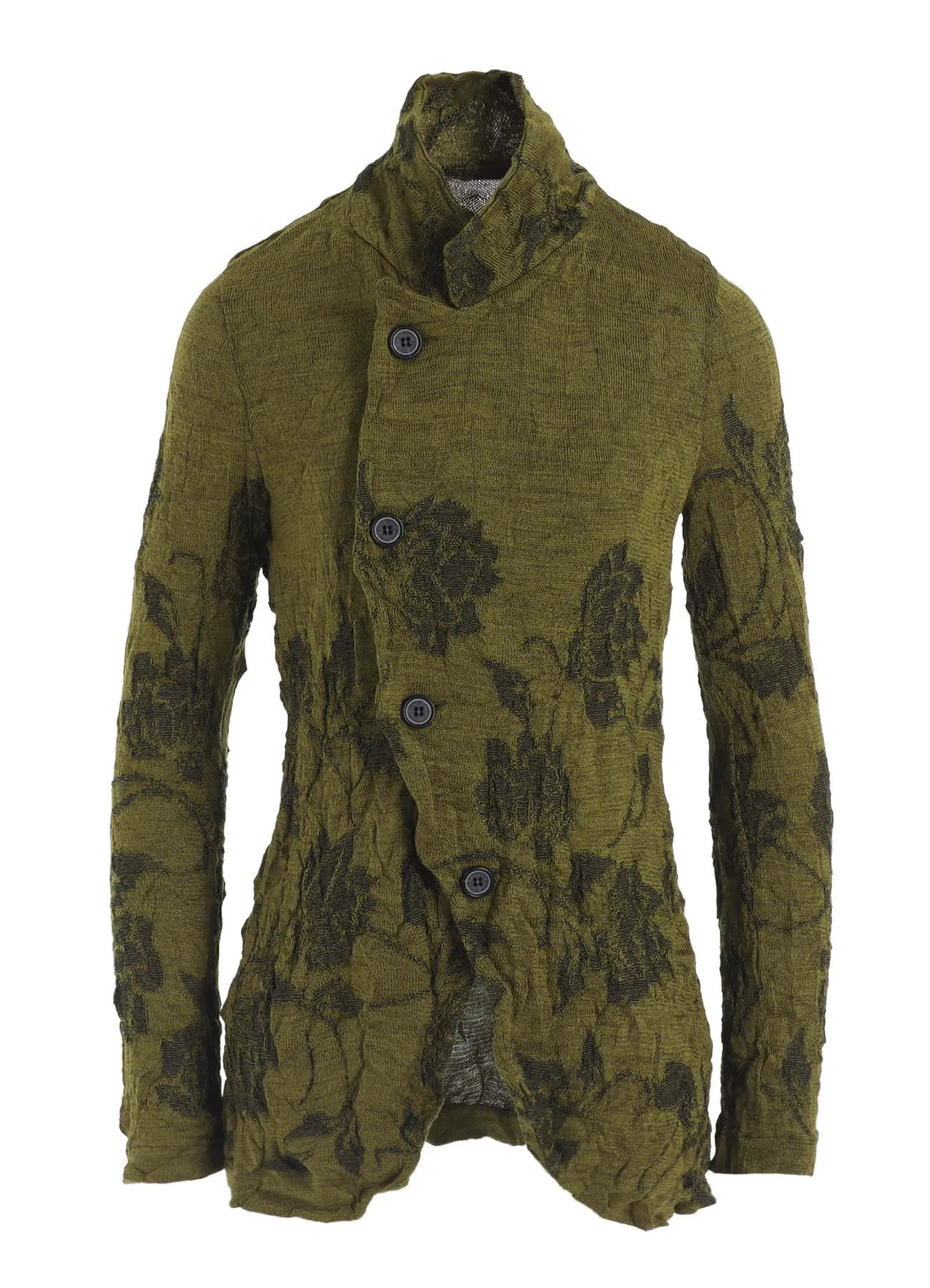 BIG FLOWER WRINKLED KNIT JACKET sold by Yohji Yamamoto product image thumbnail 2