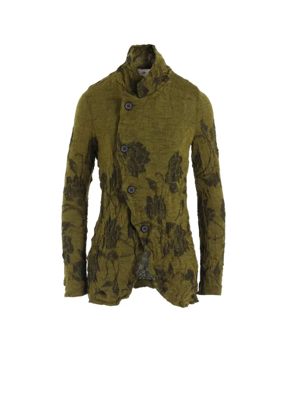 BIG FLOWER WRINKLED KNIT JACKET sold by Yohji Yamamoto