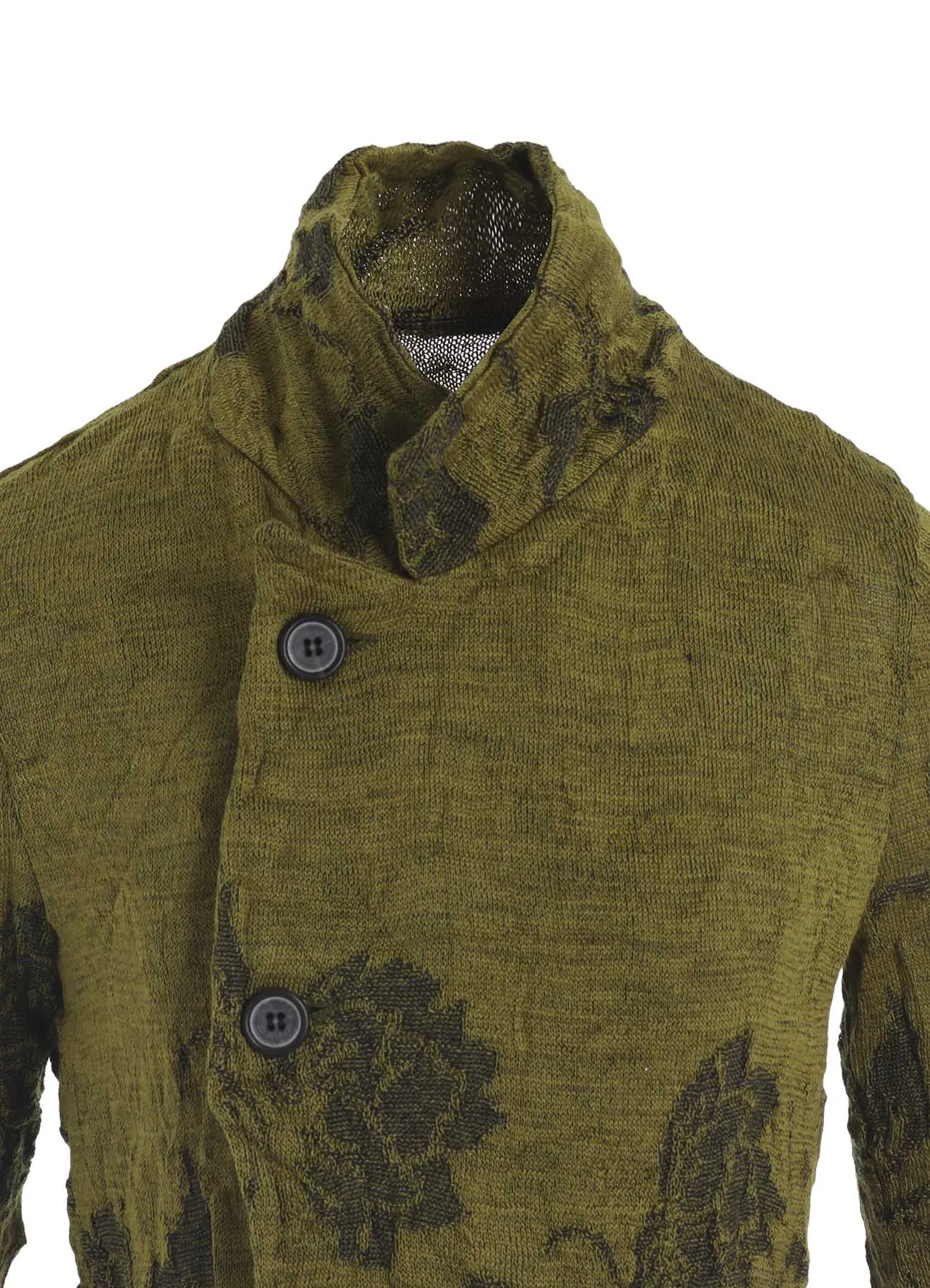 BIG FLOWER WRINKLED KNIT JACKET sold by Yohji Yamamoto product image thumbnail 5