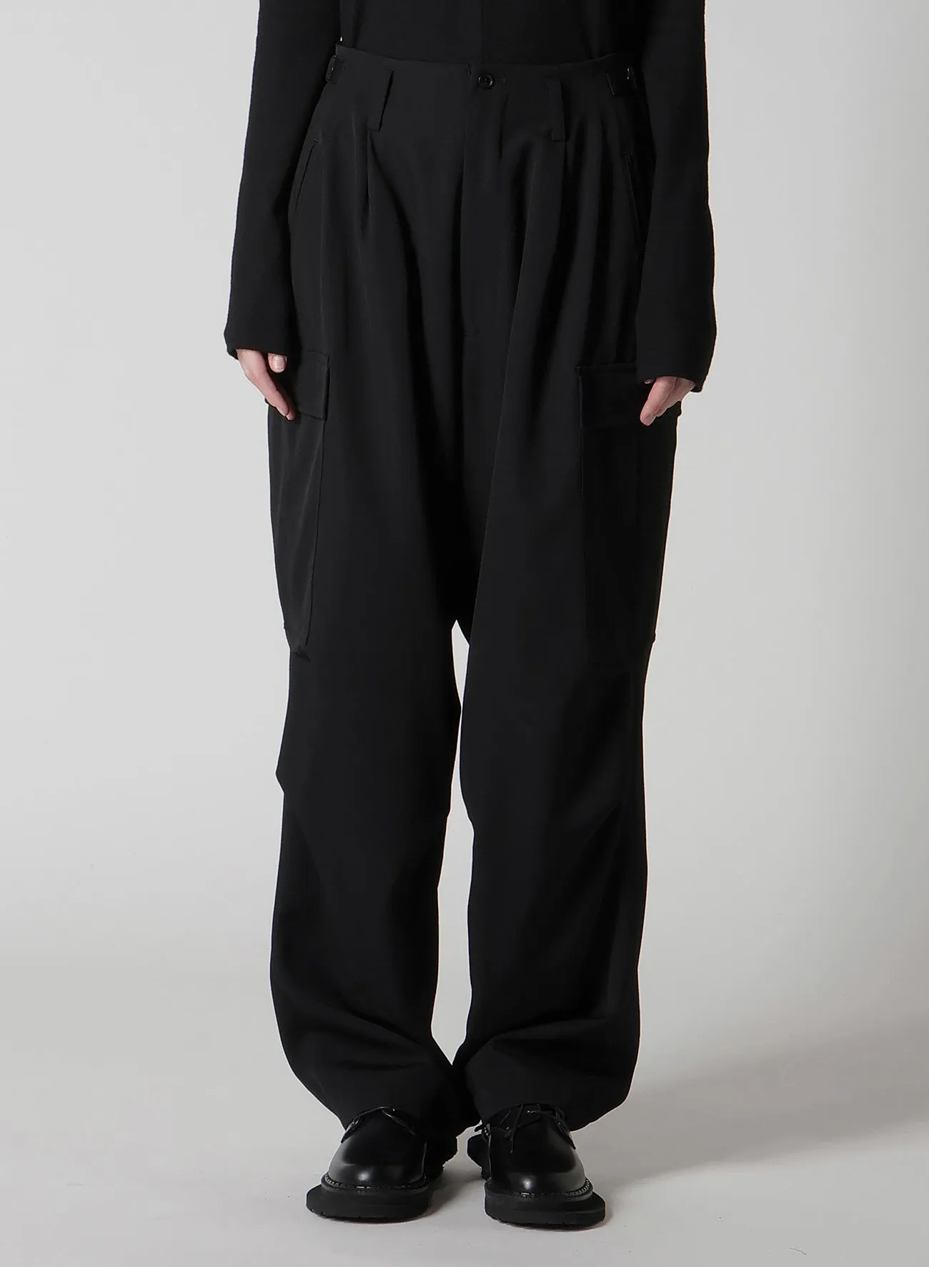 WOOL GABARDINE CARGO PANTS sold by Yohji Yamamoto product image thumbnail 4