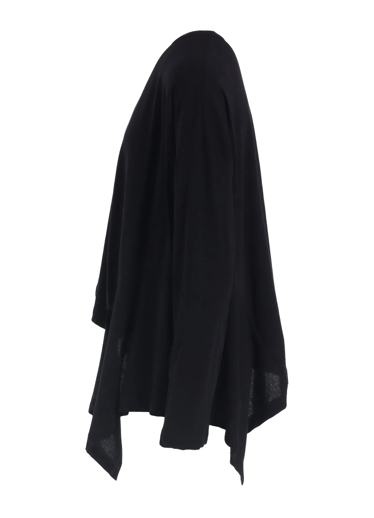 HARD-TWISTED JERSEY ASYMMETRIC ROUND NECK T sold by Yohji Yamamoto product image thumbnail 3