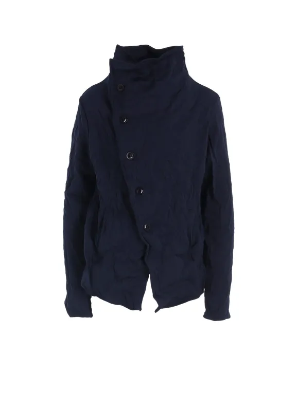 WRINKLE-EFFECT ASYMMETRIC JACKET sold by Yohji Yamamoto