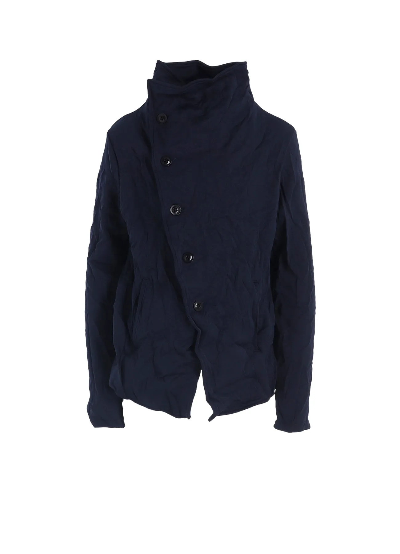 WRINKLE-EFFECT ASYMMETRIC JACKET sold by Yohji Yamamoto