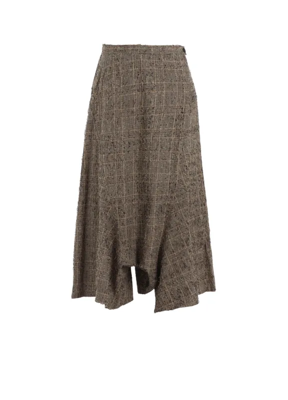 NEEDLE-PUNCHED ASYMMETRIC FLARE PANTS sold by Yohji Yamamoto