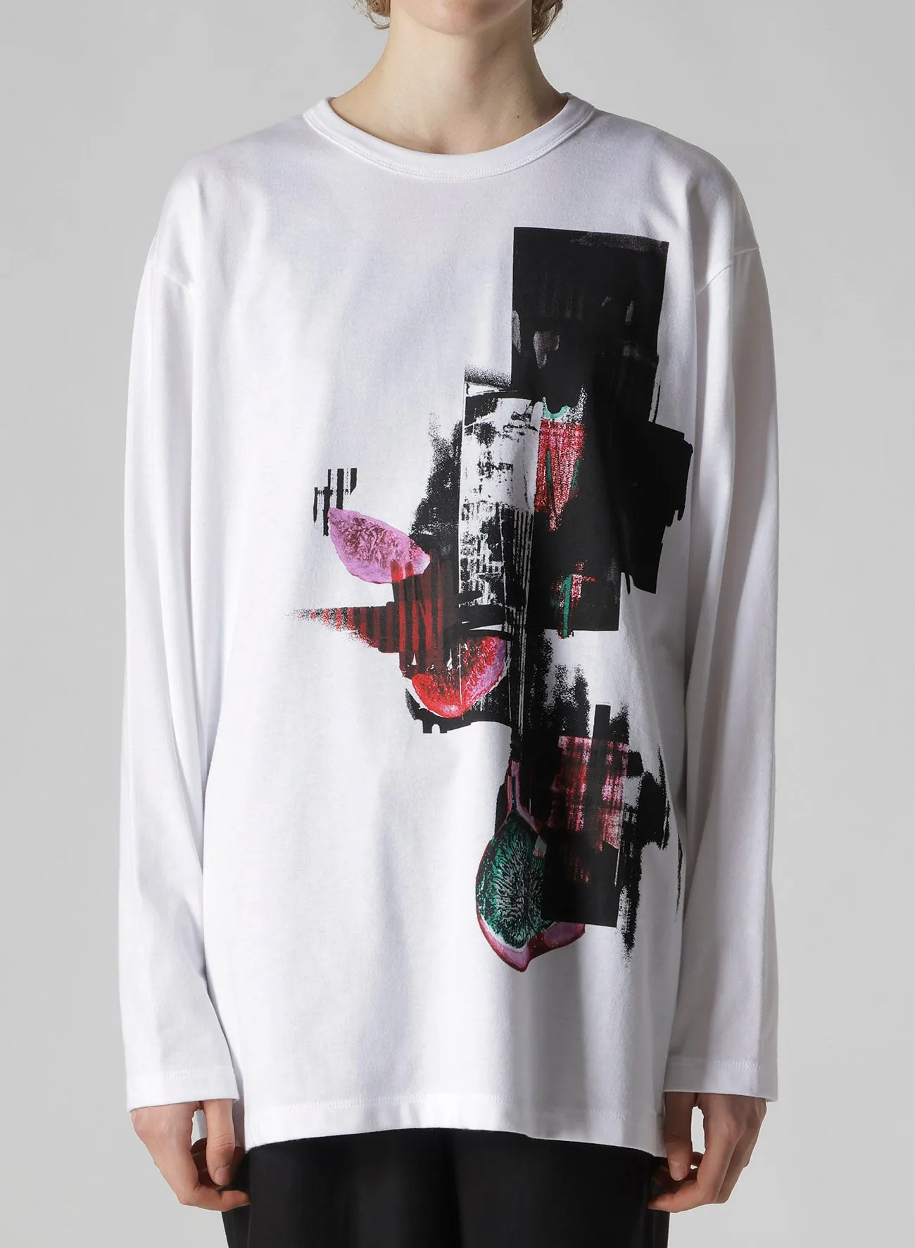 FRUIT PRINT GRAPHIC LONG SLEEVE T sold by Yohji Yamamoto product image thumbnail 4