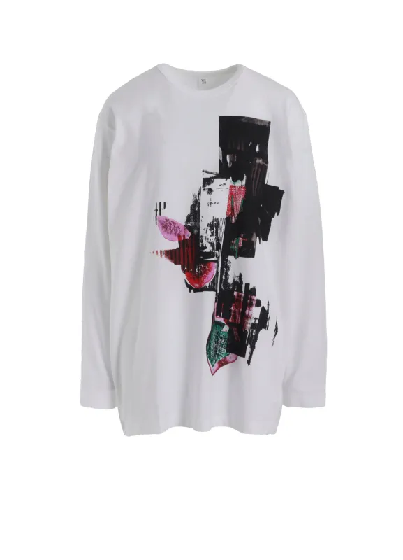 FRUIT PRINT GRAPHIC LONG SLEEVE T sold by Yohji Yamamoto
