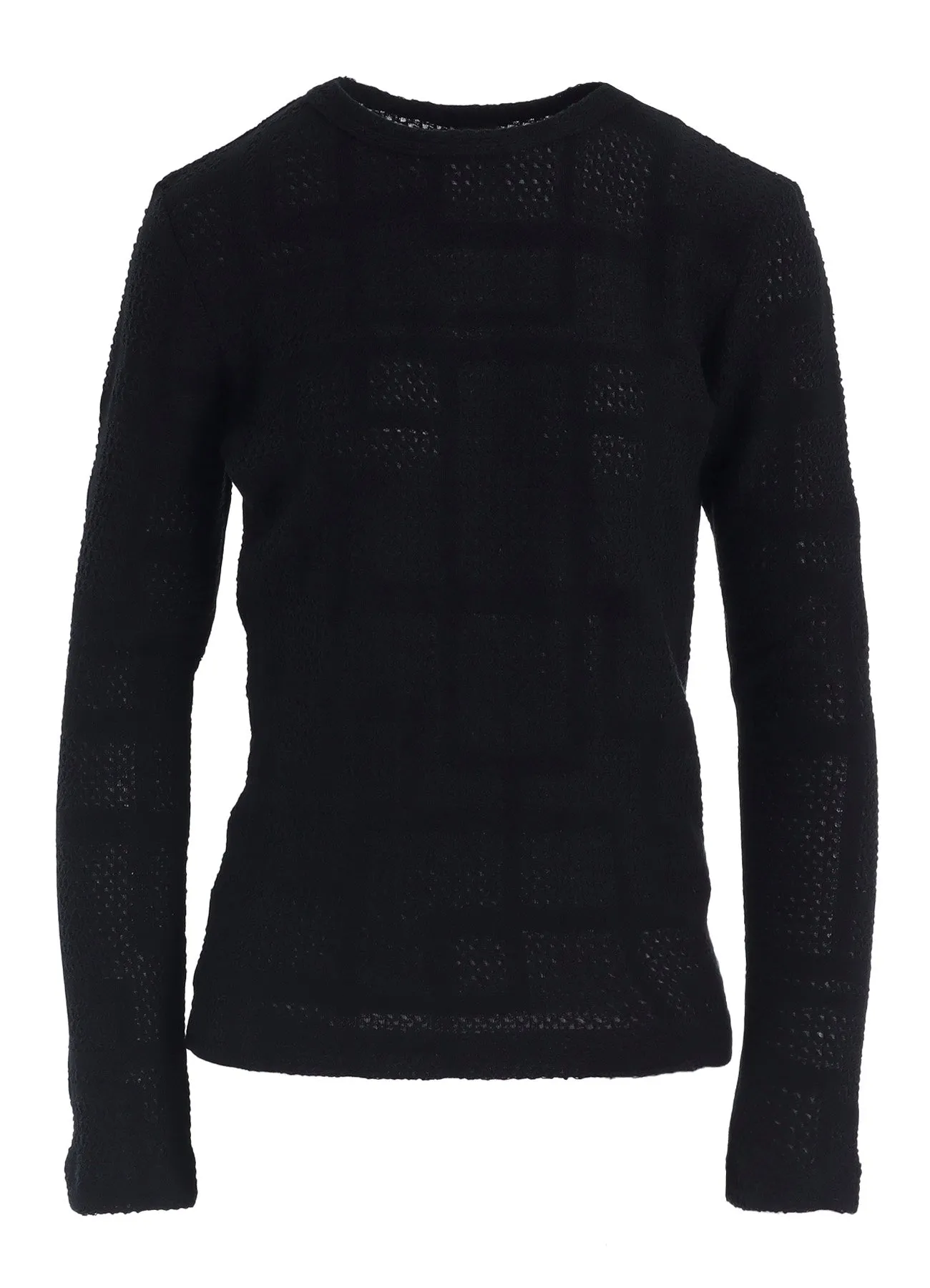 GEOMETRIC SHEER JQ ROUND NECK LONG SLEEVE T sold by Yohji Yamamoto product image thumbnail 2