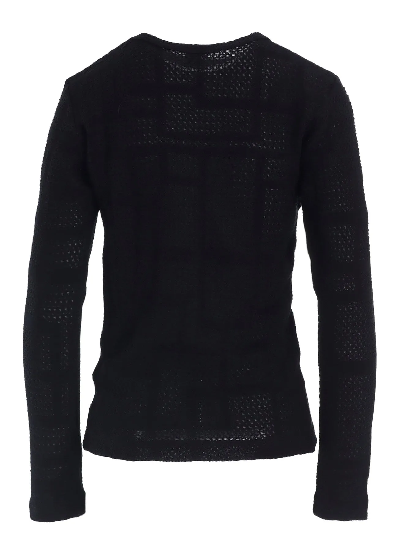 GEOMETRIC SHEER JQ ROUND NECK LONG SLEEVE T sold by Yohji Yamamoto product image thumbnail 4