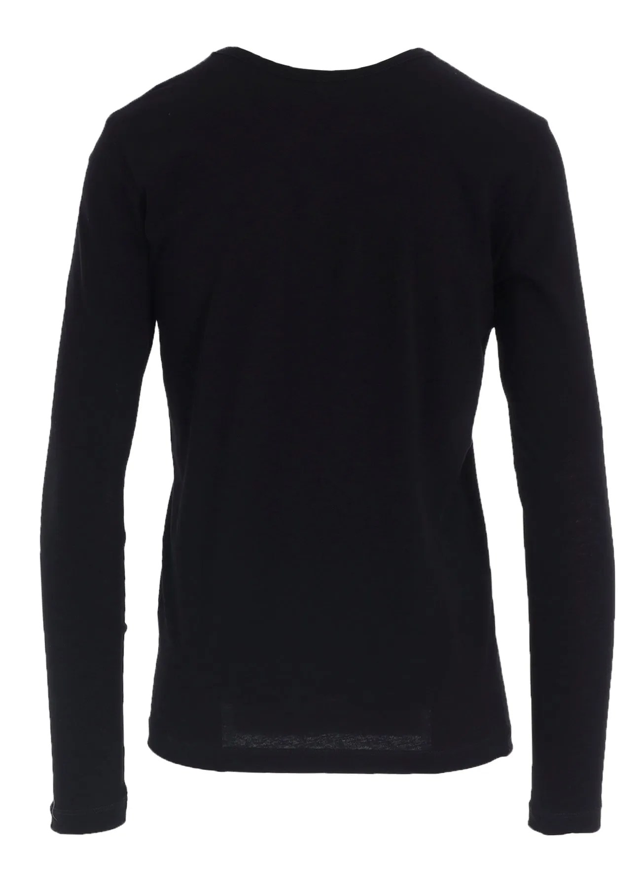 HARD-TWISTED JERSEY ROUND NECK LONG SLEEVE T sold by Yohji Yamamoto product image thumbnail 4