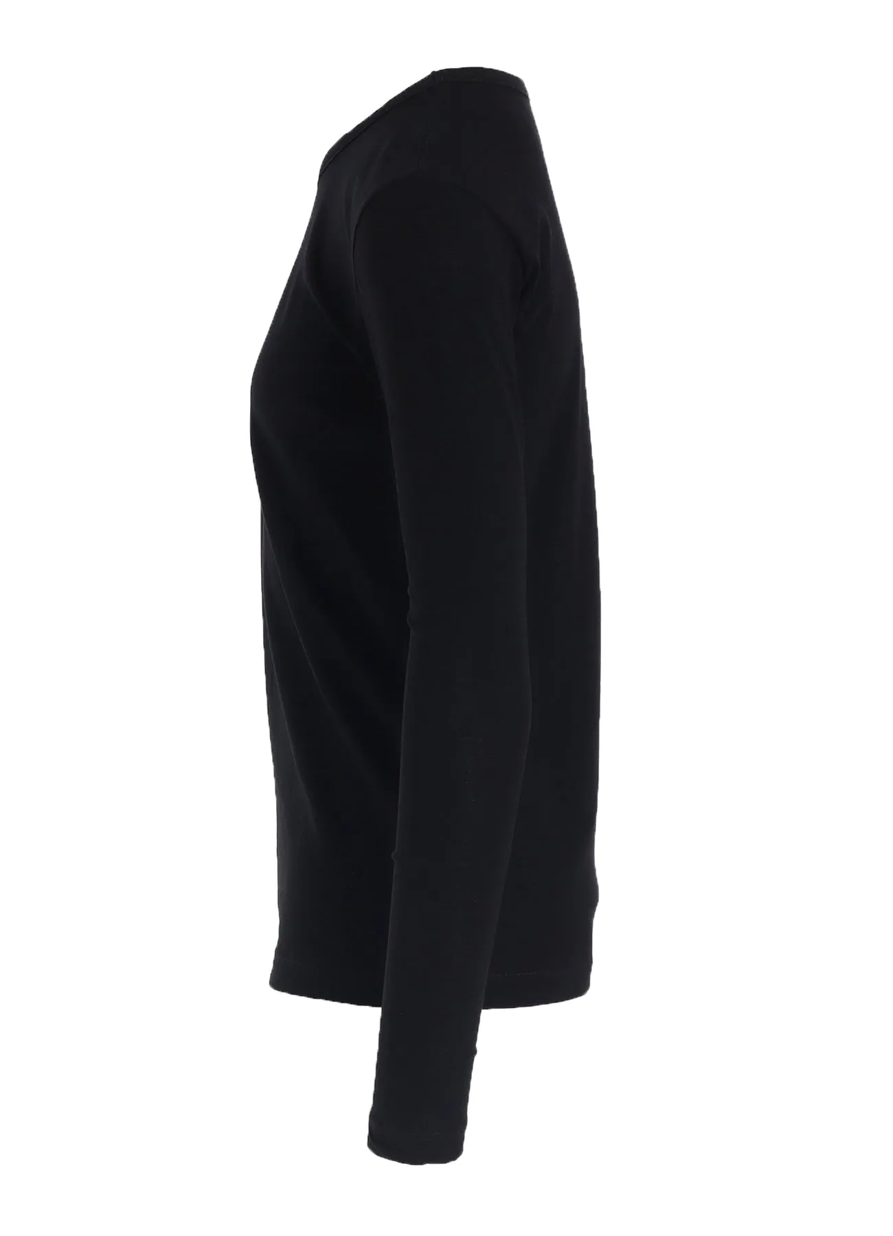 HARD-TWISTED JERSEY ROUND NECK LONG SLEEVE T sold by Yohji Yamamoto product image thumbnail 3