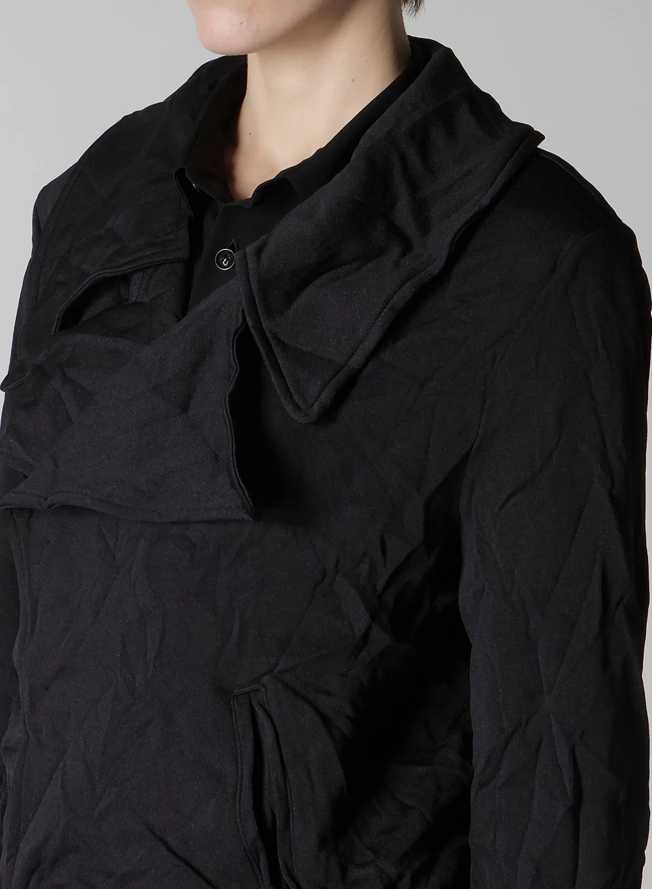WRINKLE-EFFECT MOTO JACKET sold by Yohji Yamamoto product image thumbnail 5
