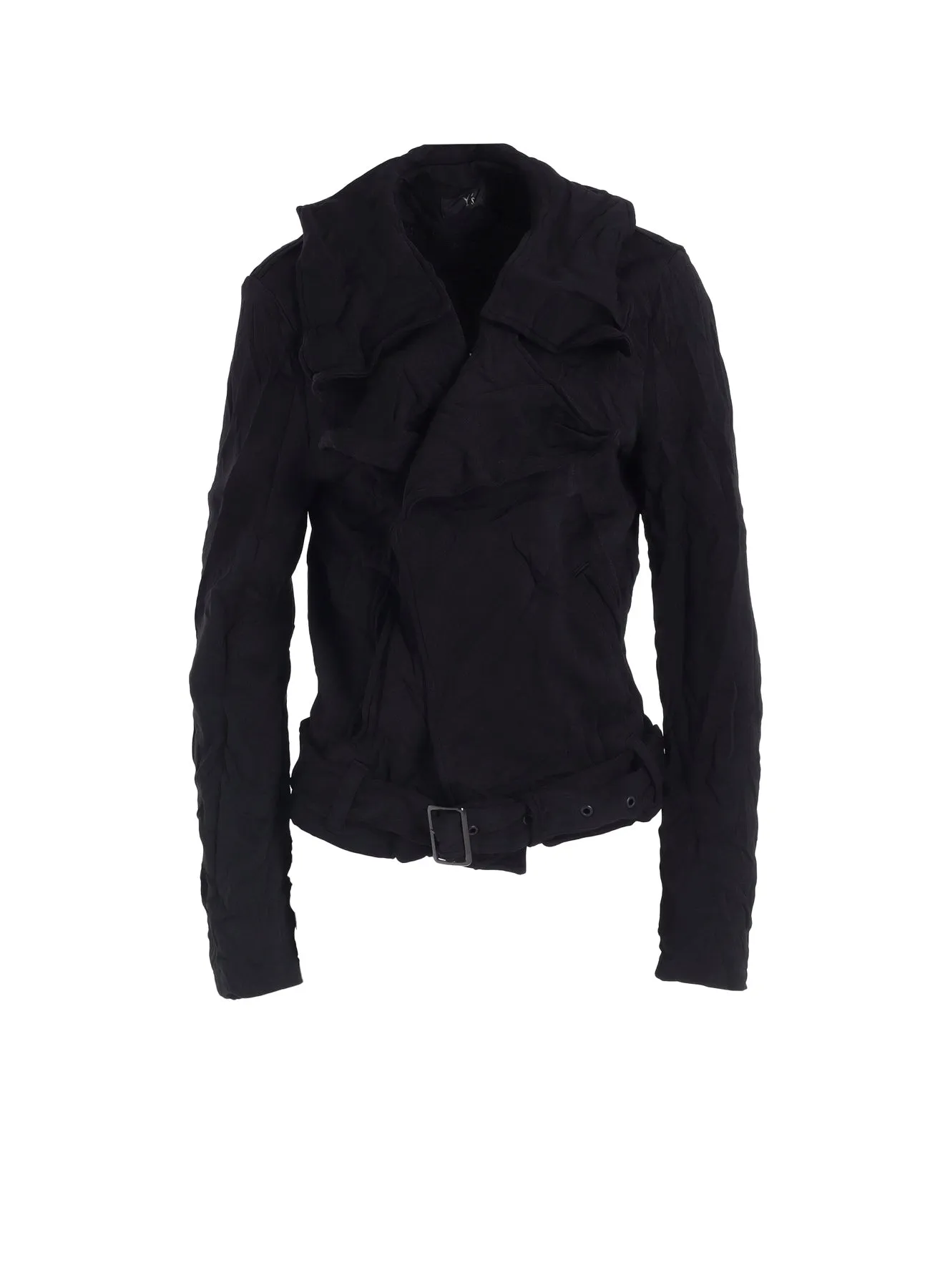 WRINKLE-EFFECT MOTO JACKET sold by Yohji Yamamoto