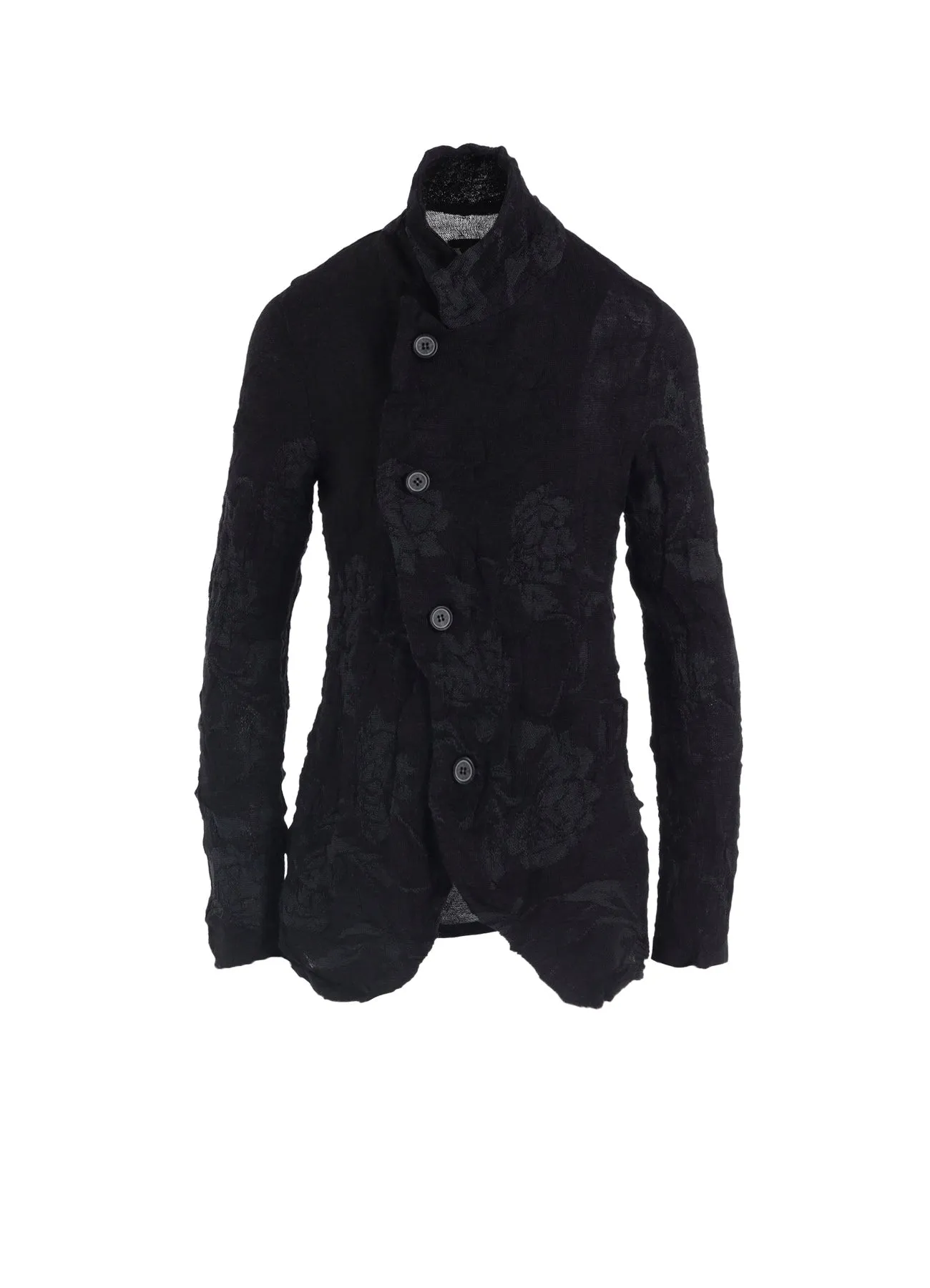 BIG FLOWER WRINKLED KNIT JACKET sold by Yohji Yamamoto