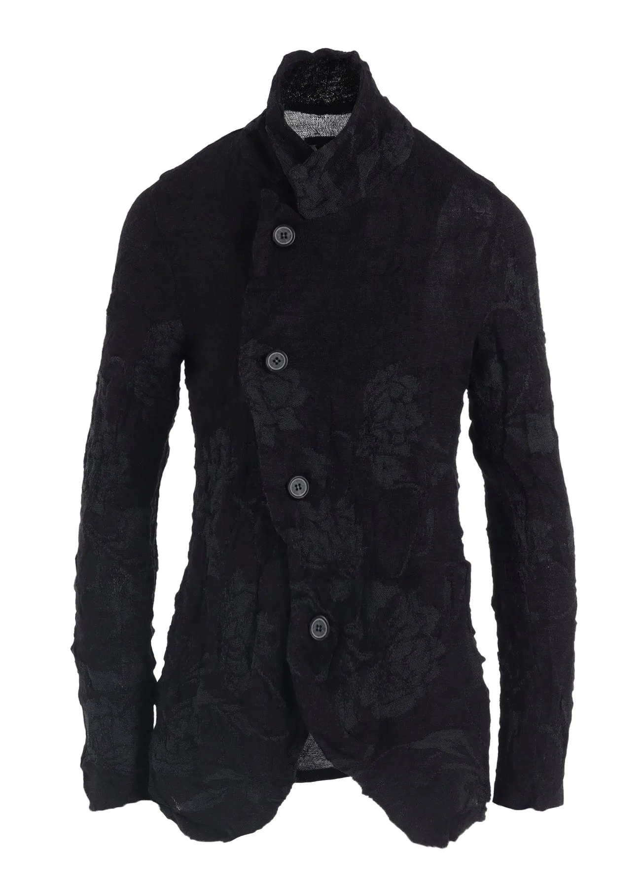 BIG FLOWER WRINKLED KNIT JACKET sold by Yohji Yamamoto product image thumbnail 2