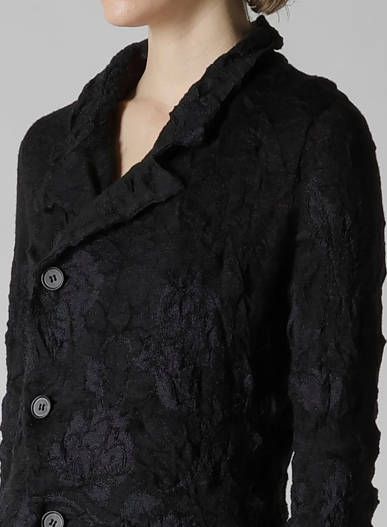 BIG FLOWER WRINKLED KNIT JACKET sold by Yohji Yamamoto product image thumbnail 5