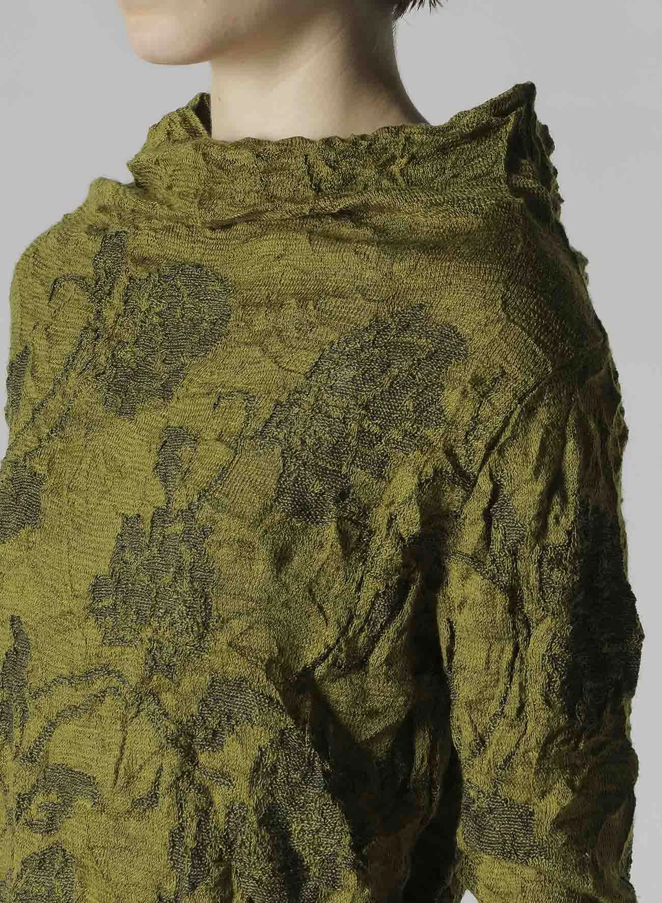 BIG FLOWER WRINKLED KNIT PULLOVER sold by Yohji Yamamoto product image thumbnail 5