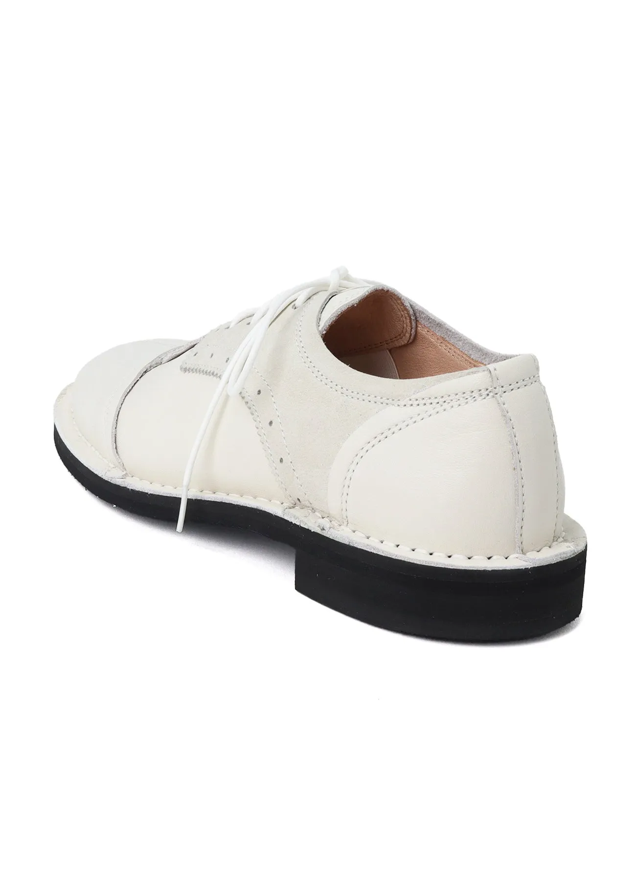 RAW-EDGE LEATHER DERBY SHOES sold by Yohji Yamamoto product image thumbnail 4