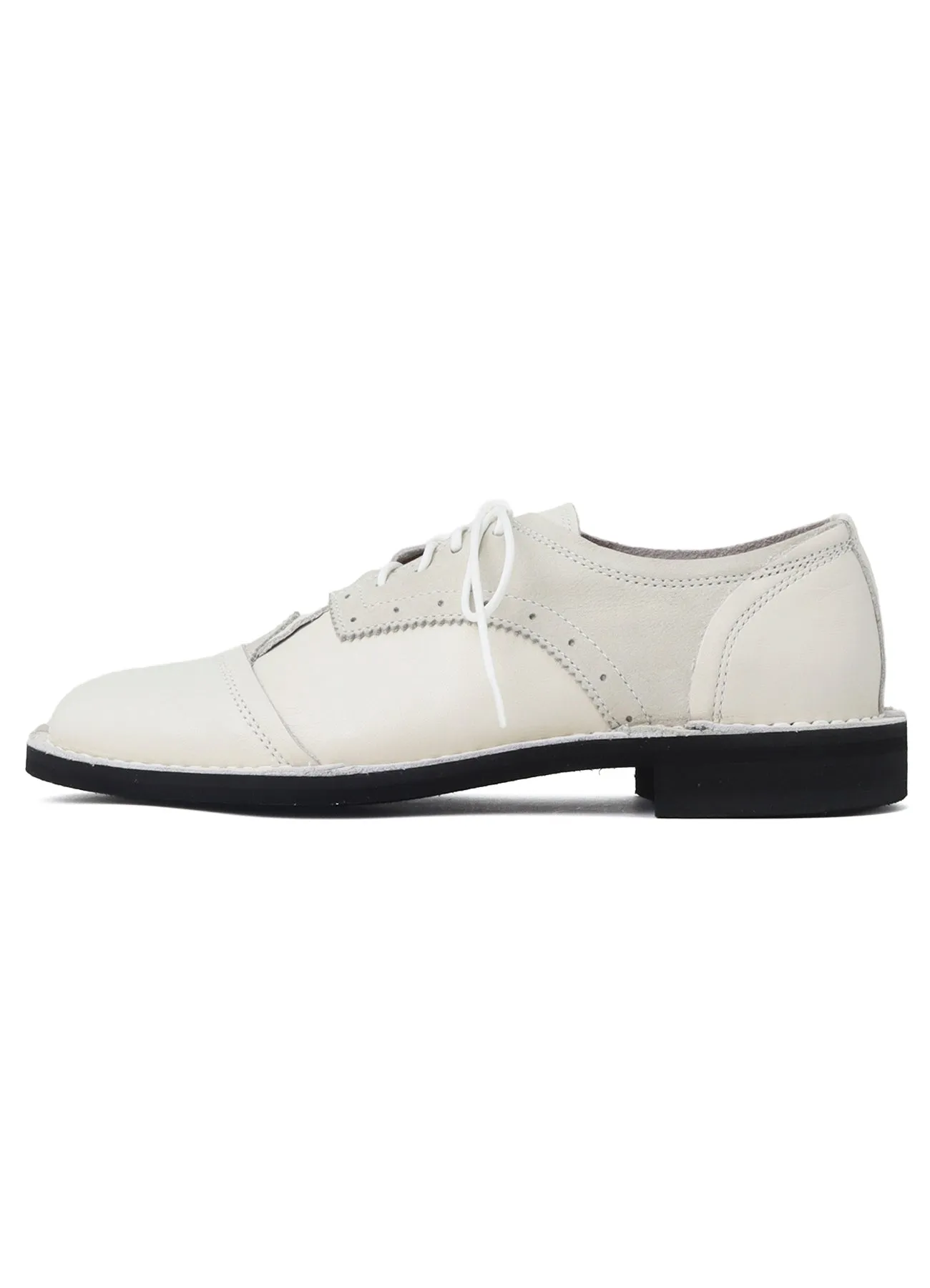 RAW-EDGE LEATHER DERBY SHOES sold by Yohji Yamamoto product image thumbnail 3