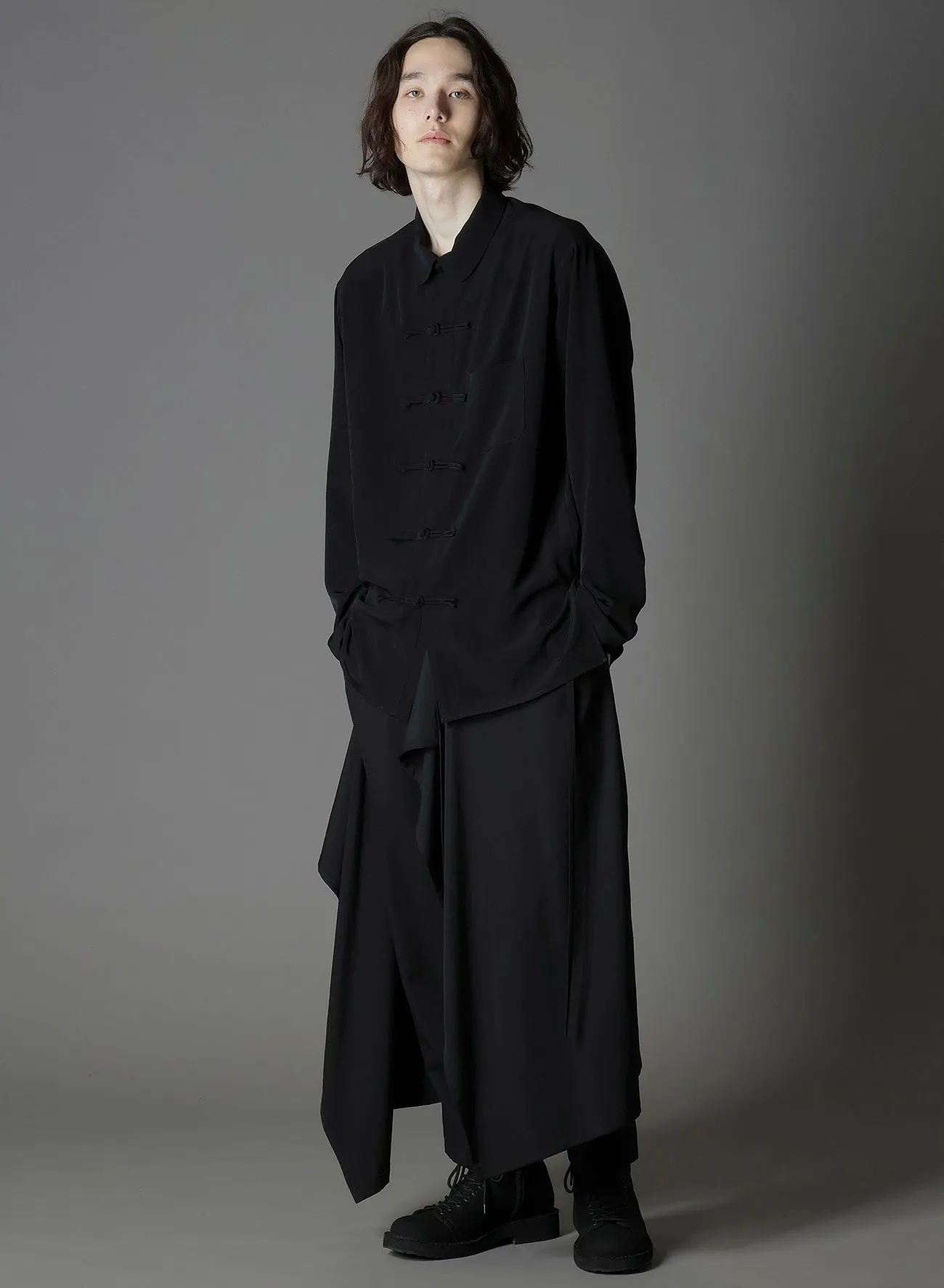 CREPE DE CHINE SHAKA BUTTON SHIRT sold by Yohji Yamamoto product image thumbnail 2