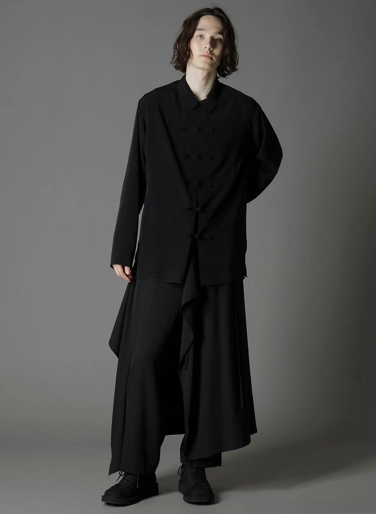 CREPE DE CHINE SHAKA BUTTON SHIRT sold by Yohji Yamamoto product image thumbnail 3