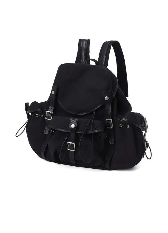 NO.8 BLACK CANVAS MILITARY RUCKSACK sold by Yohji Yamamoto