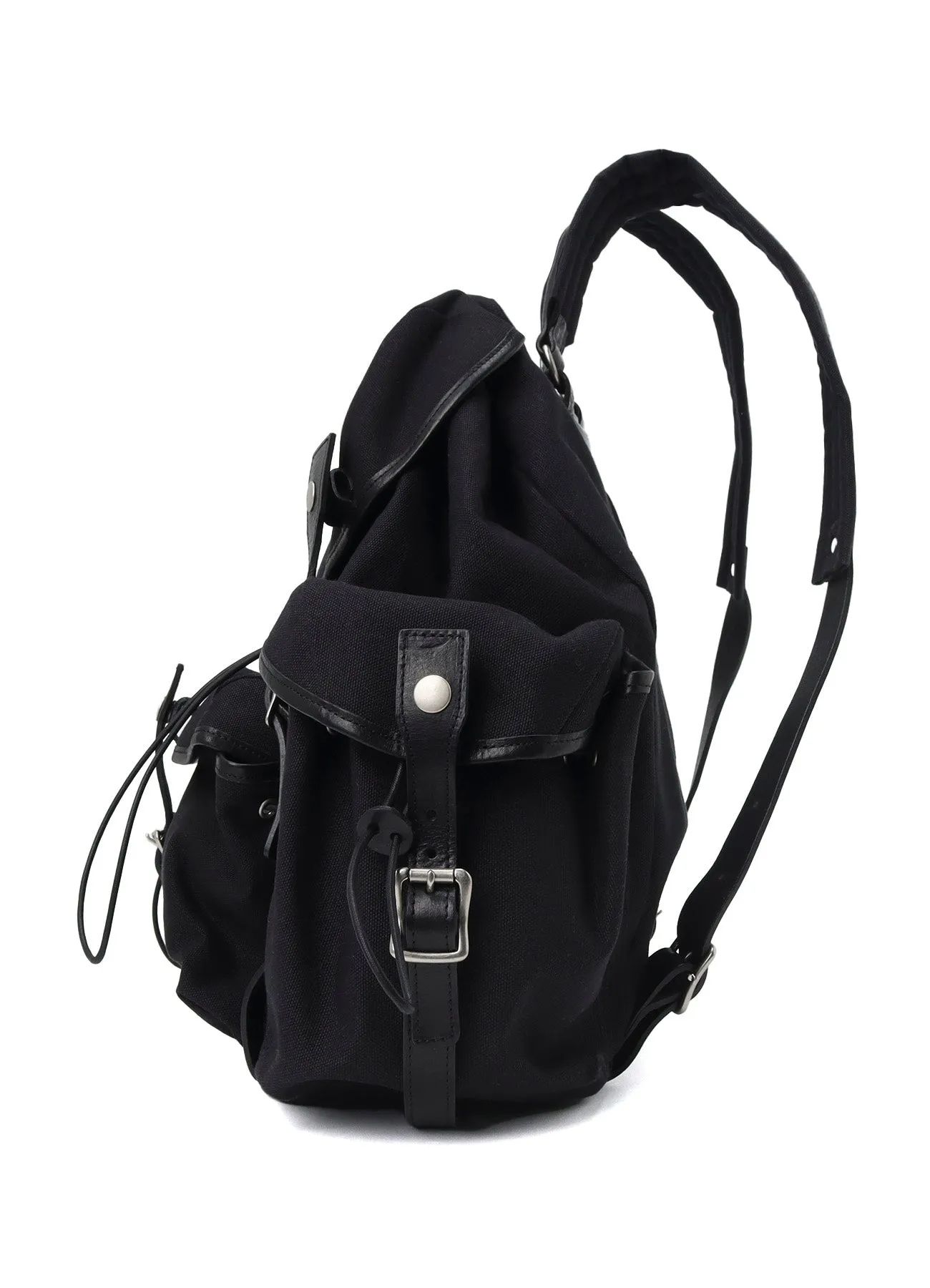 NO.8 BLACK CANVAS MILITARY RUCKSACK sold by Yohji Yamamoto product image thumbnail 3
