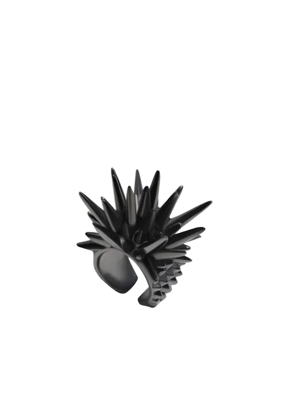 SV/BK RUTHENIUM SPIKE RING sold by Yohji Yamamoto