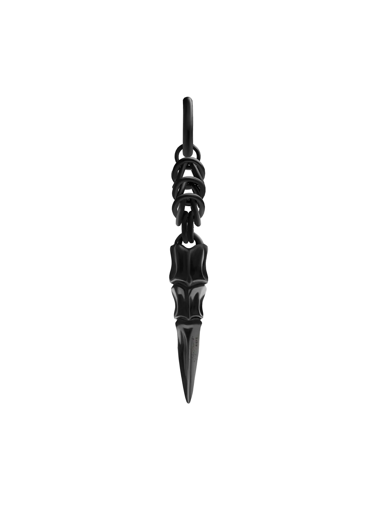 BRASS GUN METAL ANARCHESS EARRING sold by Yohji Yamamoto