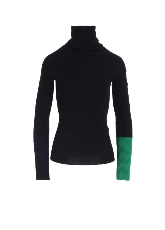 RIB COLOR COMBI HIGH NECK PO sold by Yohji Yamamoto