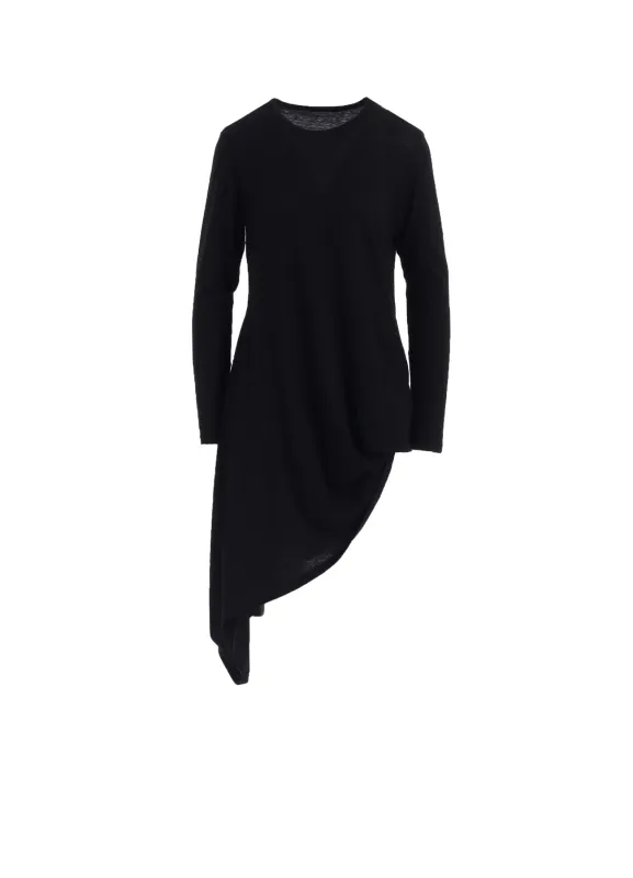 C ANGORA CASHMERE SINGLE JERSEY R DRAPED ROUND NECK PO sold by Yohji Yamamoto