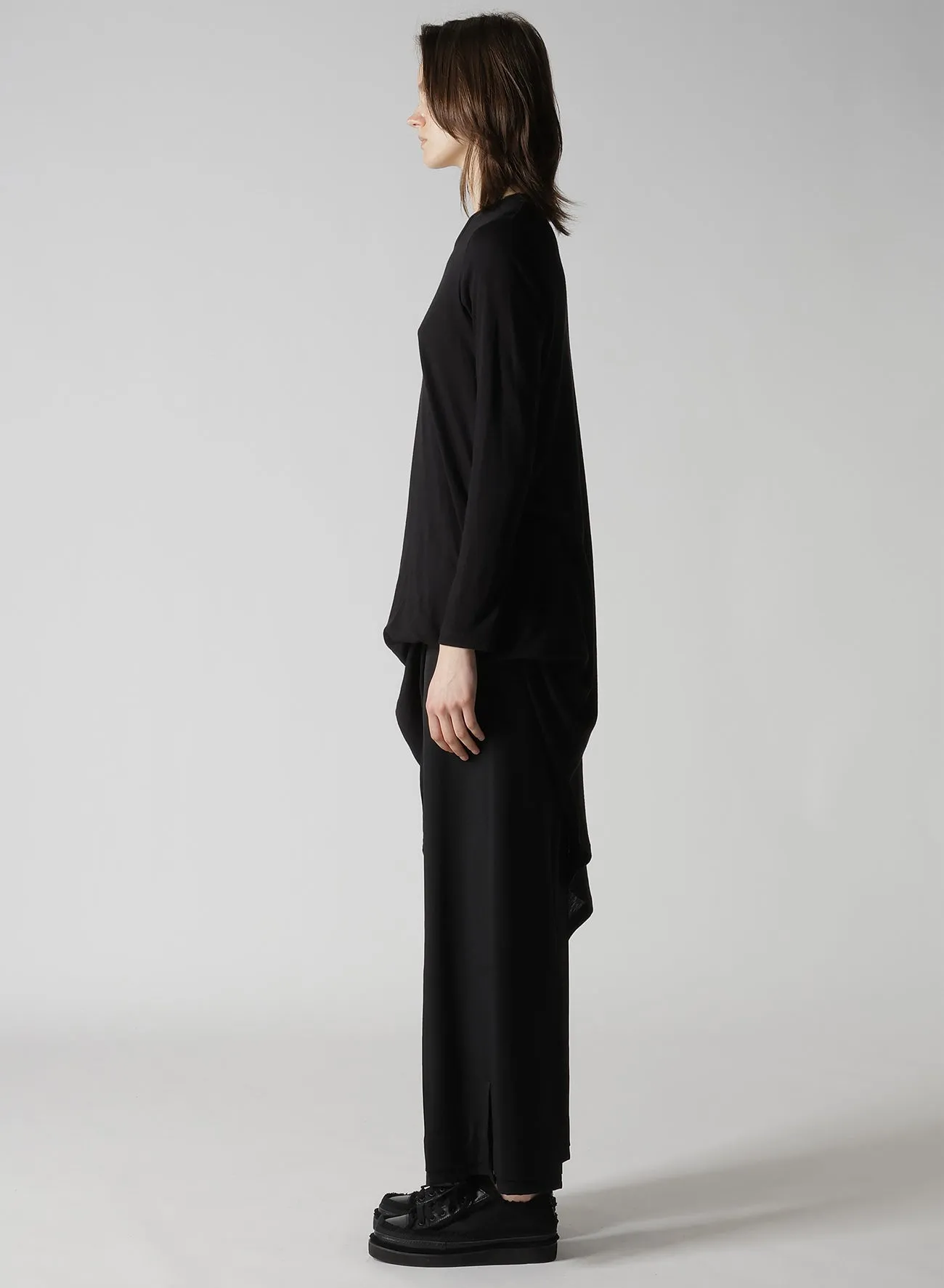 C ANGORA CASHMERE SINGLE JERSEY R DRAPED ROUND NECK PO sold by Yohji Yamamoto product image thumbnail 4