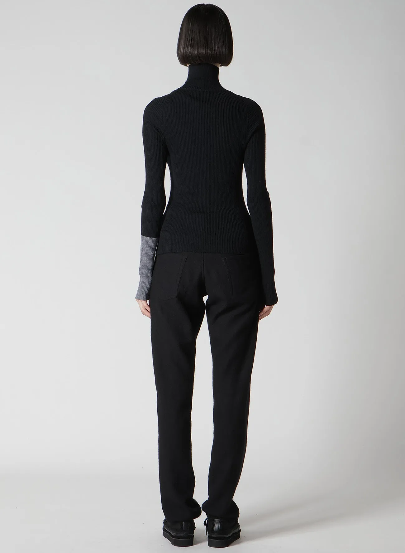 RIB COLOR COMBI HIGH NECK ZIP CD sold by Yohji Yamamoto product image thumbnail 5