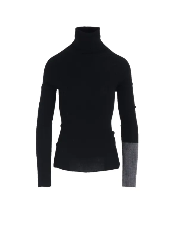 RIB COLOR COMBI HIGH NECK PO sold by Yohji Yamamoto