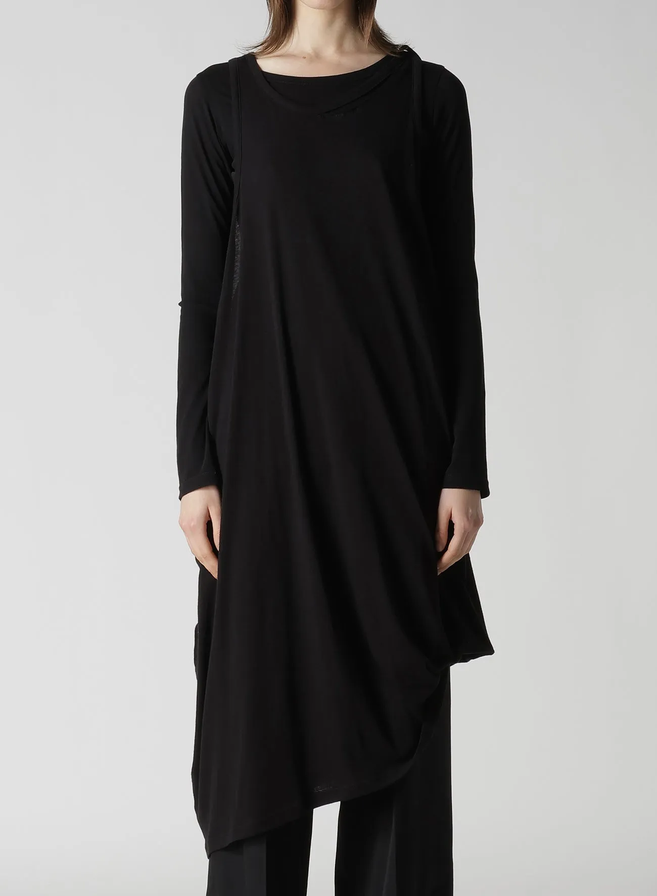 C ANGORA CASHMERE SINGLE JERSEY DRAPED DRESS sold by Yohji Yamamoto product image thumbnail 2