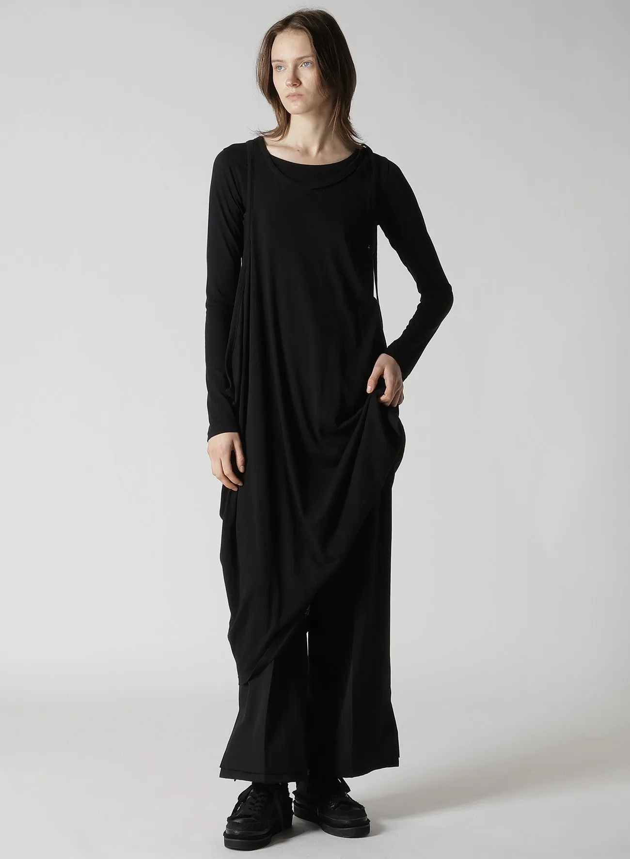 C ANGORA CASHMERE SINGLE JERSEY DRAPED DRESS sold by Yohji Yamamoto product image thumbnail 3
