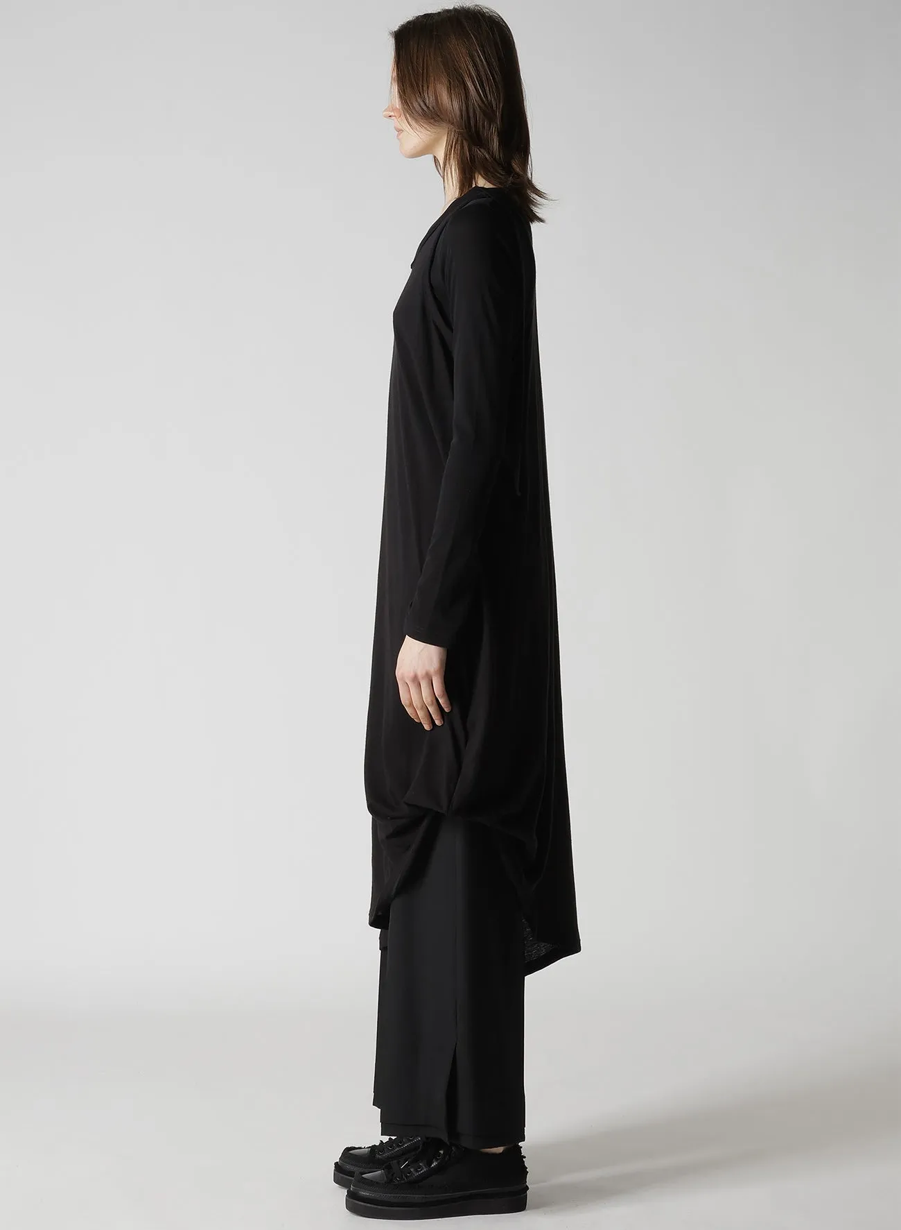 C ANGORA CASHMERE SINGLE JERSEY DRAPED DRESS sold by Yohji Yamamoto product image thumbnail 4