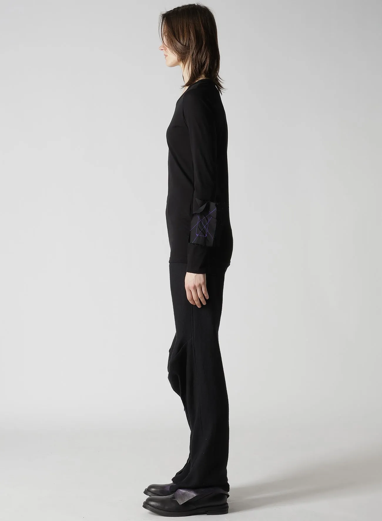 COTTON SINGLE JERSEY R MOTIF LONG T-SHIRT sold by Yohji Yamamoto product image thumbnail 4