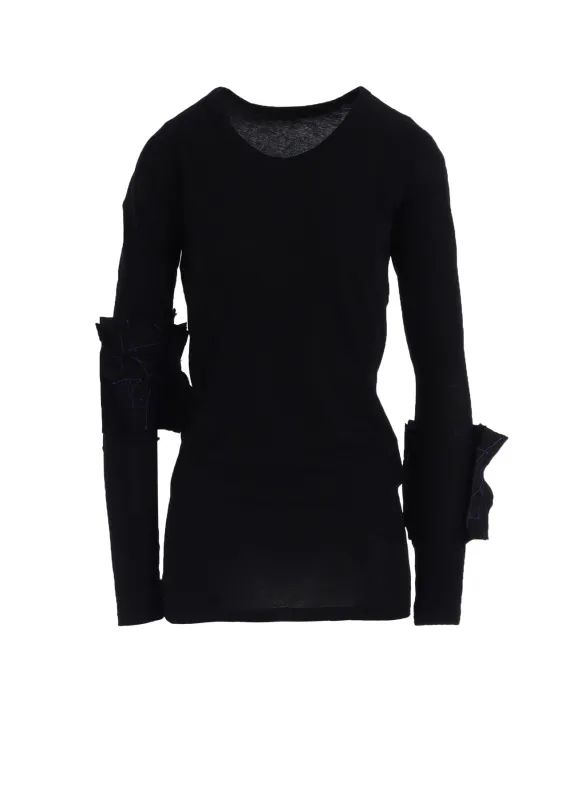 COTTON SINGLE JERSEY R MOTIF LONG T-SHIRT sold by Yohji Yamamoto