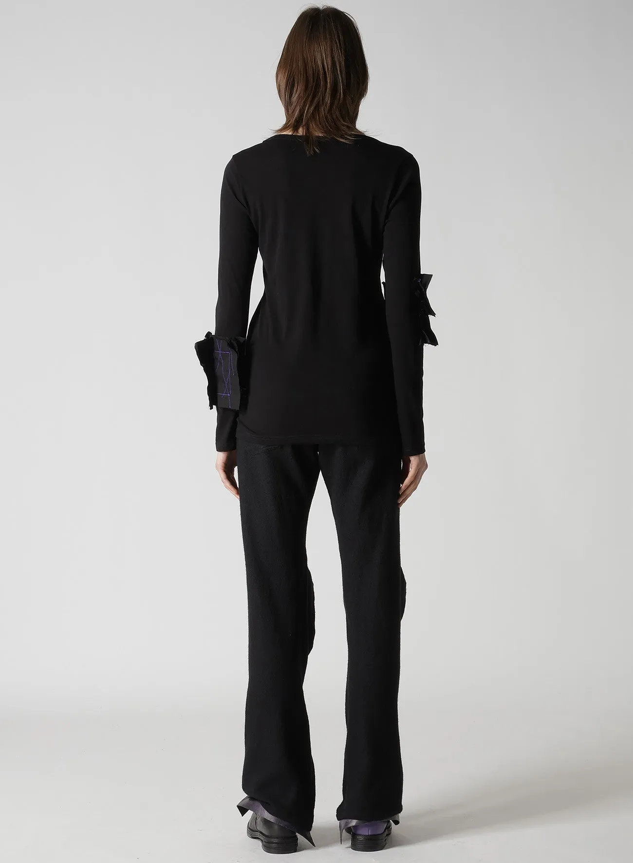 COTTON SINGLE JERSEY R MOTIF LONG T-SHIRT sold by Yohji Yamamoto product image thumbnail 5