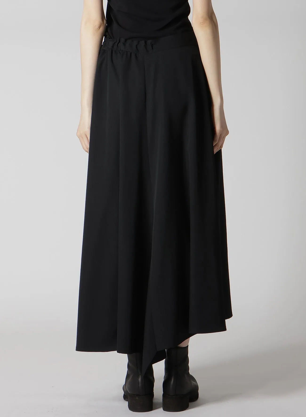 GABARDINE L GATHERED FLARE SKIRT sold by Yohji Yamamoto product image thumbnail 5